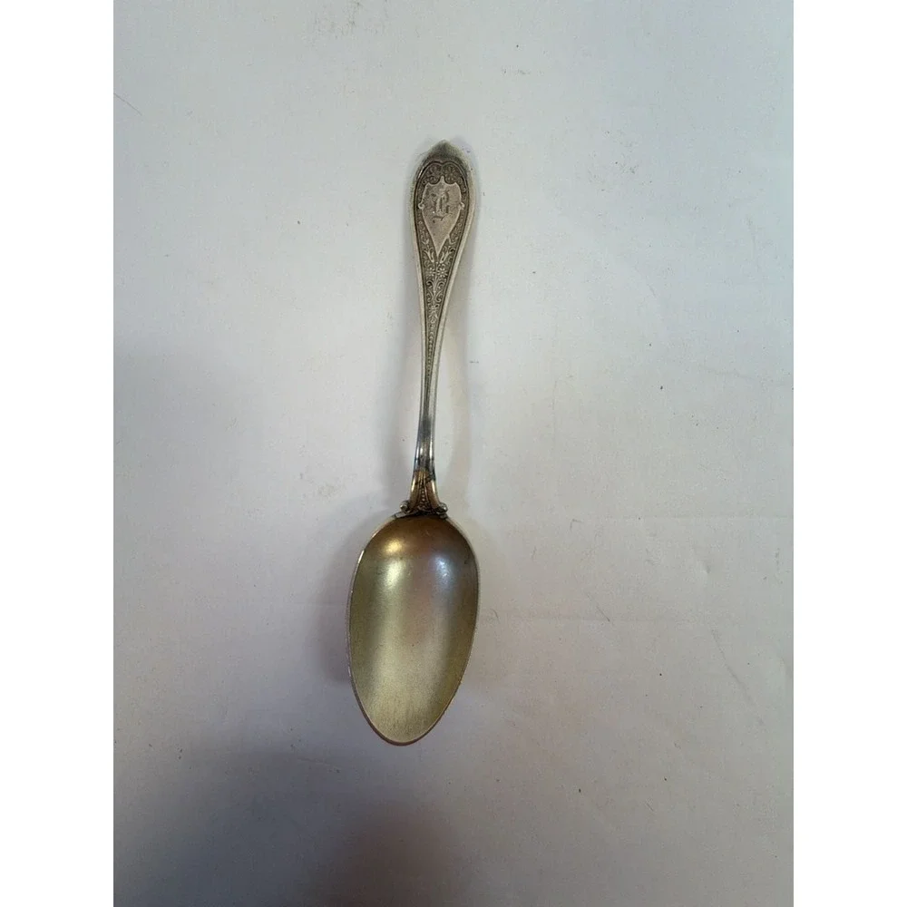 Whiting Mfg Co. Antique Sterling Silver demitase spoon with Monogram
